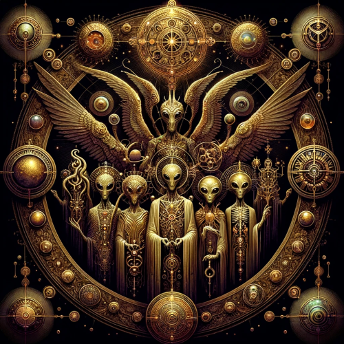 Create-a-haunting-image-of-alien-artifacts-deeply-infused-with-the-mystical-and-somber-tone-of-ancient-Russian-Orthodox-Iconography.-These-artifacts-