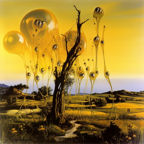 Salvador Dali painting of cellular bioelectricity -1