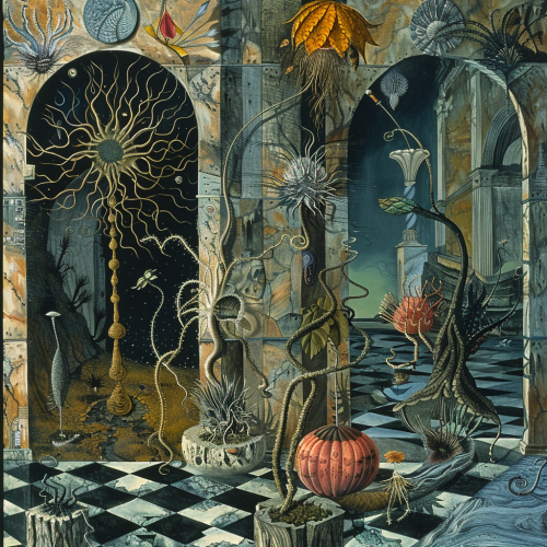 a beautiful artistic schematic of plants being intelli a48738e8-3973-4652-b4a8-2af5ea144948