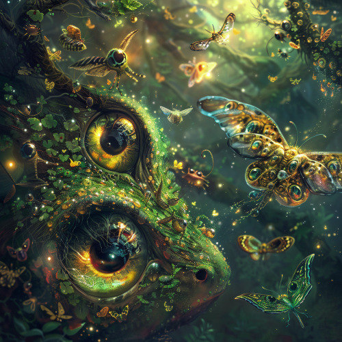 a beautiful image of tadpoles eyes neurons caterpillar-3