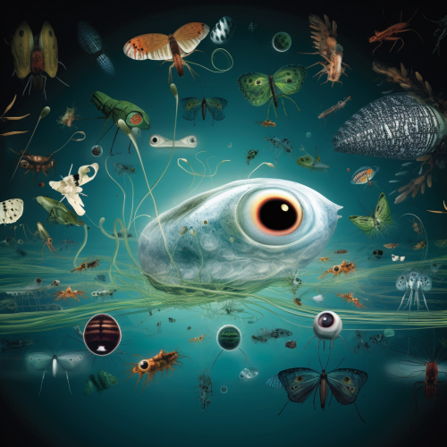 a beautiful image of tadpoles eyes neurons caterpillar-4