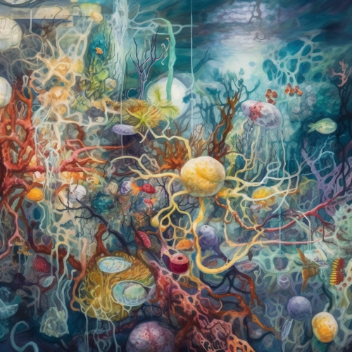 a beautiful painting Cellular signaling pathways as pl 