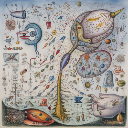 a beautiful painting in the styles of Marc Chagal and  a2a636ea-68d0-4c20-af5b-d23202dc9d19