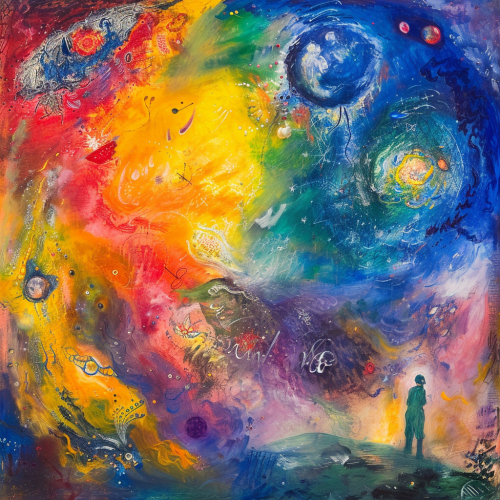 a beautiful painting in the styles of Marc Chagal and  cce897d7-fdab-4cd2-88ba-e3f992a78efe