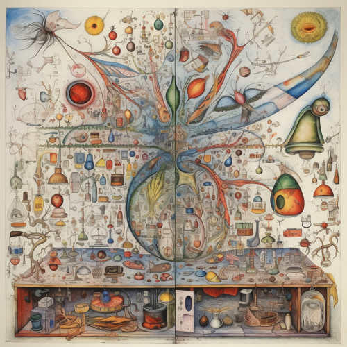 a beautiful painting in the styles of Marc Chagal and  db223e36-0f59-4eaf-91e2-c1662c180d7c