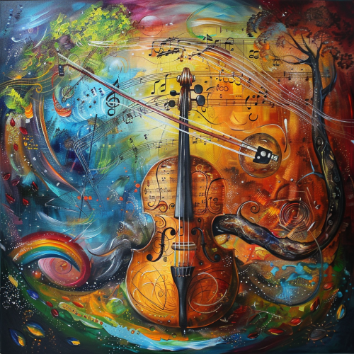 a beautiful painting of the music of life - elements o-3