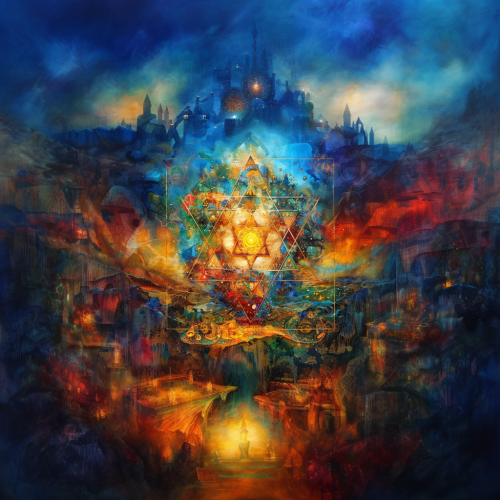 a beautiful painting to symbolize the Kabbalah con-2