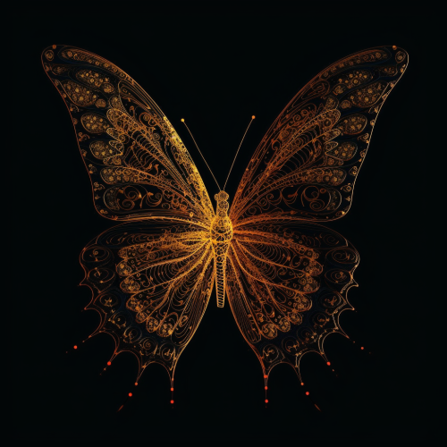 a butterfly and on its wings is a pattern of a transis d51c5