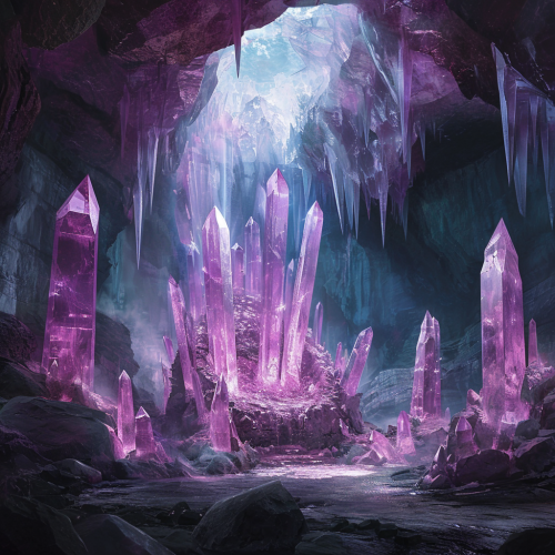 a majestic cave of crystals deep inside the Earth