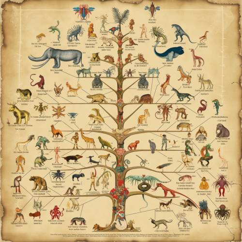 a modern color textbook diagram of phylogenetic tree o
