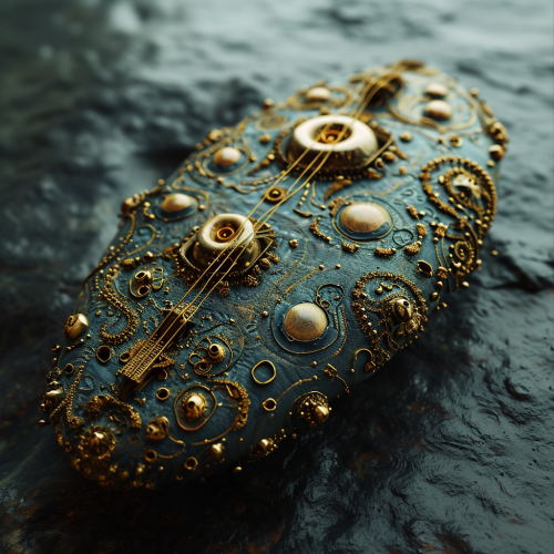 a paramecium in the shape of musical instrum