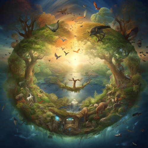 a scene of ecology with many different life forms -1