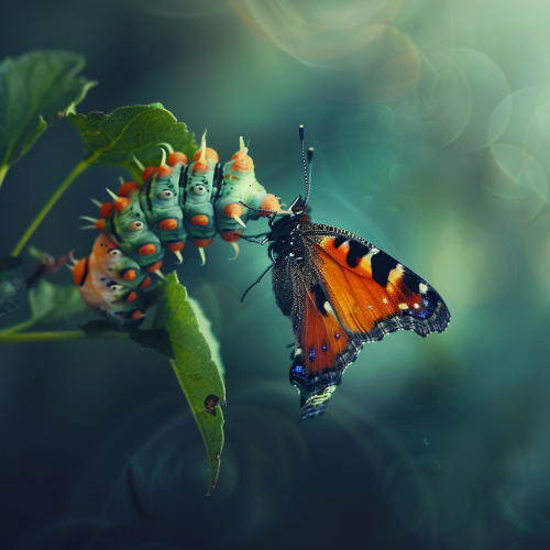 a slow transition from a caterpillar to a butterfly bde1d