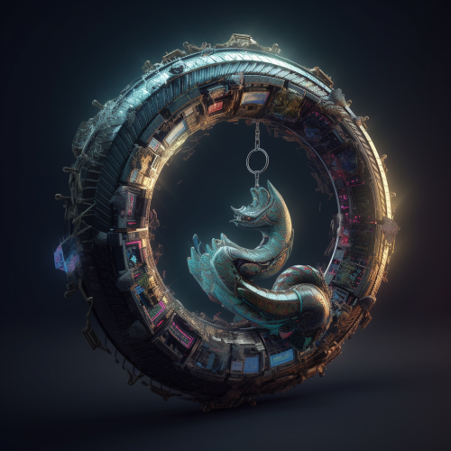 a spiritual Ouroboros with techno-1