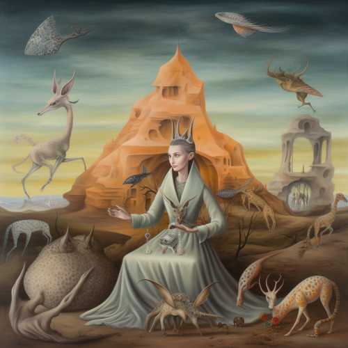 computational biology in the style of Leonora Carringt-2