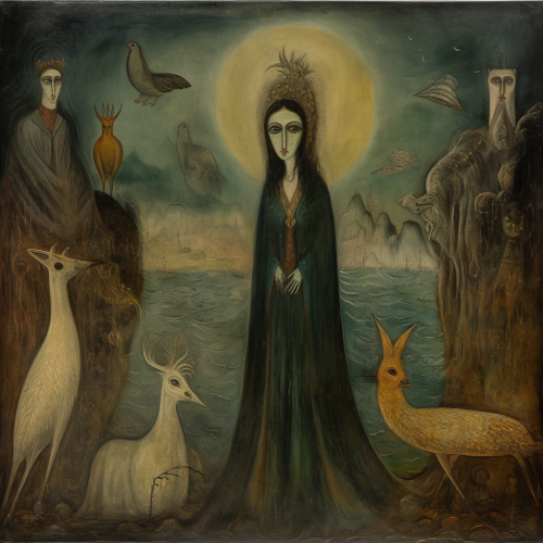 early Celtic art in the styleof Leonora Carrin-1