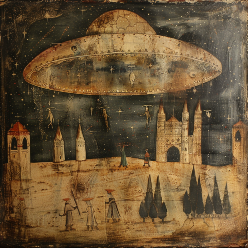medieval ufo painting 5d
