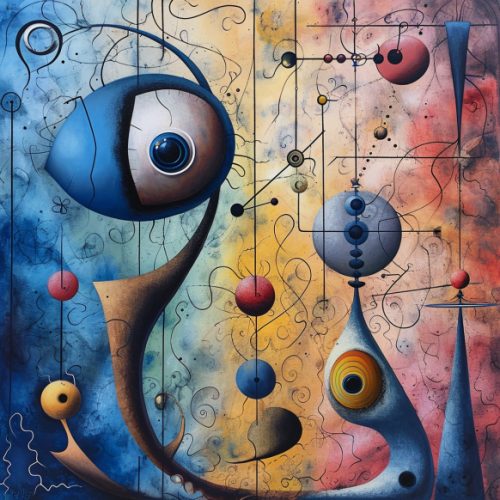 mlevin77 a painting done in a combination of styles of Joan Mir 23a8d80f-127a-4d06-aad7-f387eb577505