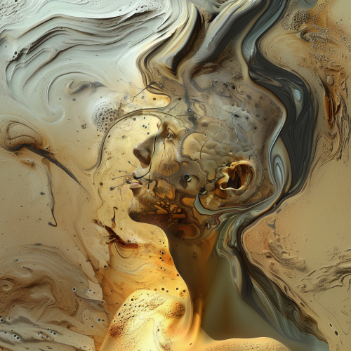 planaria inside the brain in the style of Salvador Dal 0