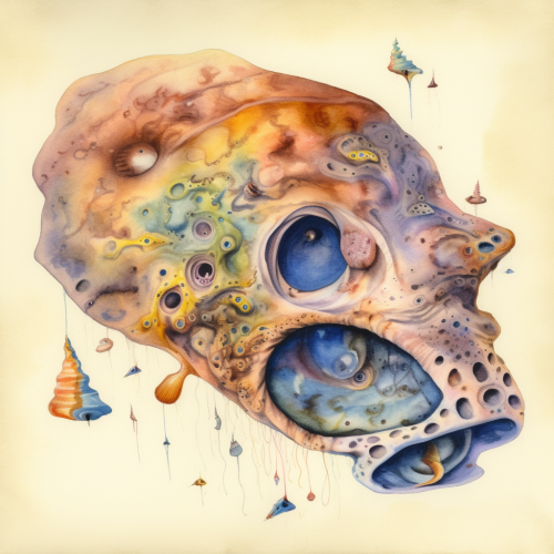 planaria inside the brain in the style of Salvador Dal 7-1