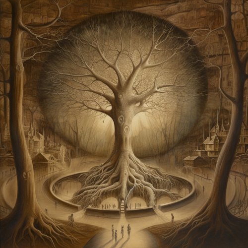 the tree of knowledge of good and evil growing on -4